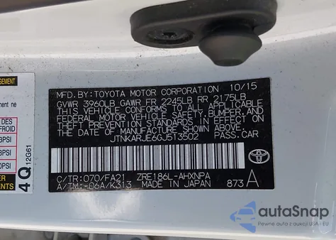 2016 Scion Im из США, поврежденный, VIN JTNKARJE6GJ513502